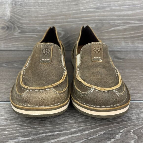 Ariat Bomber Cruiser Women’s Sz 7B Brown Tan Leather Slip-On Loafers 10023008 - Picture 2 of 10